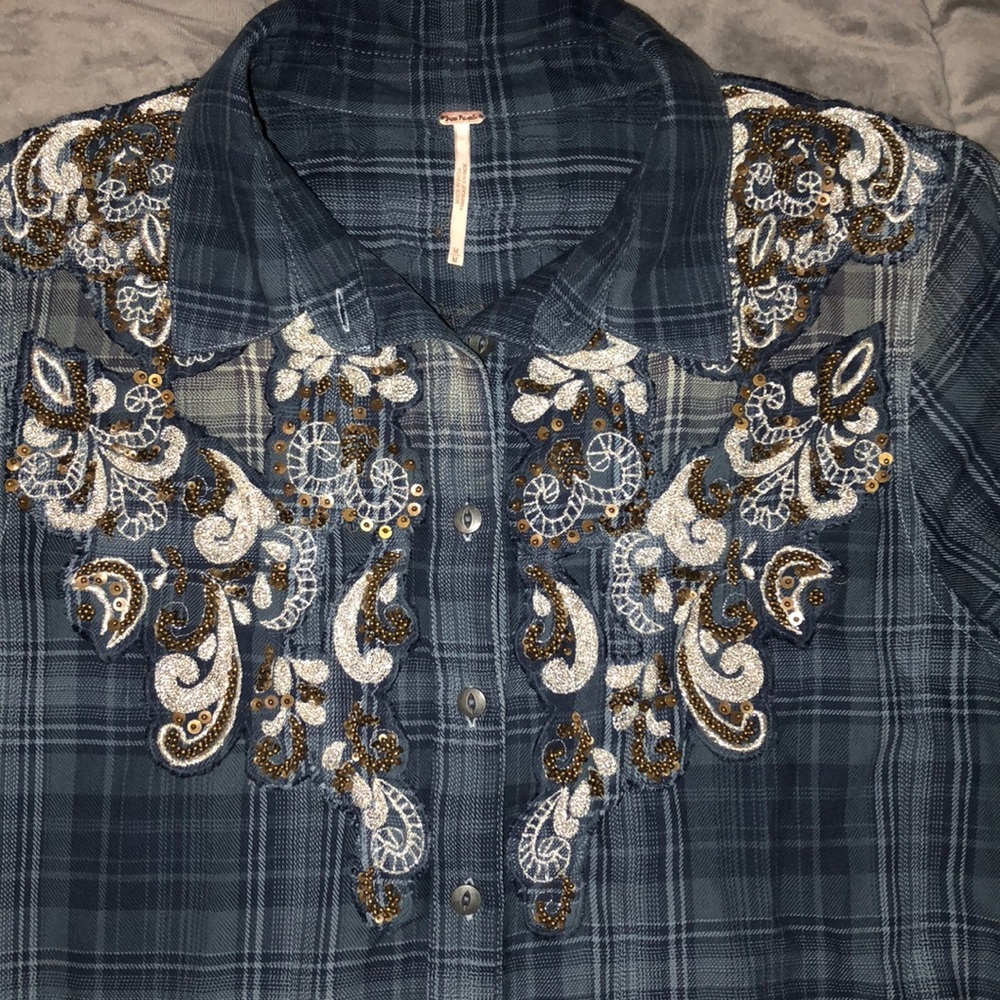 Free People Button Down Shirt